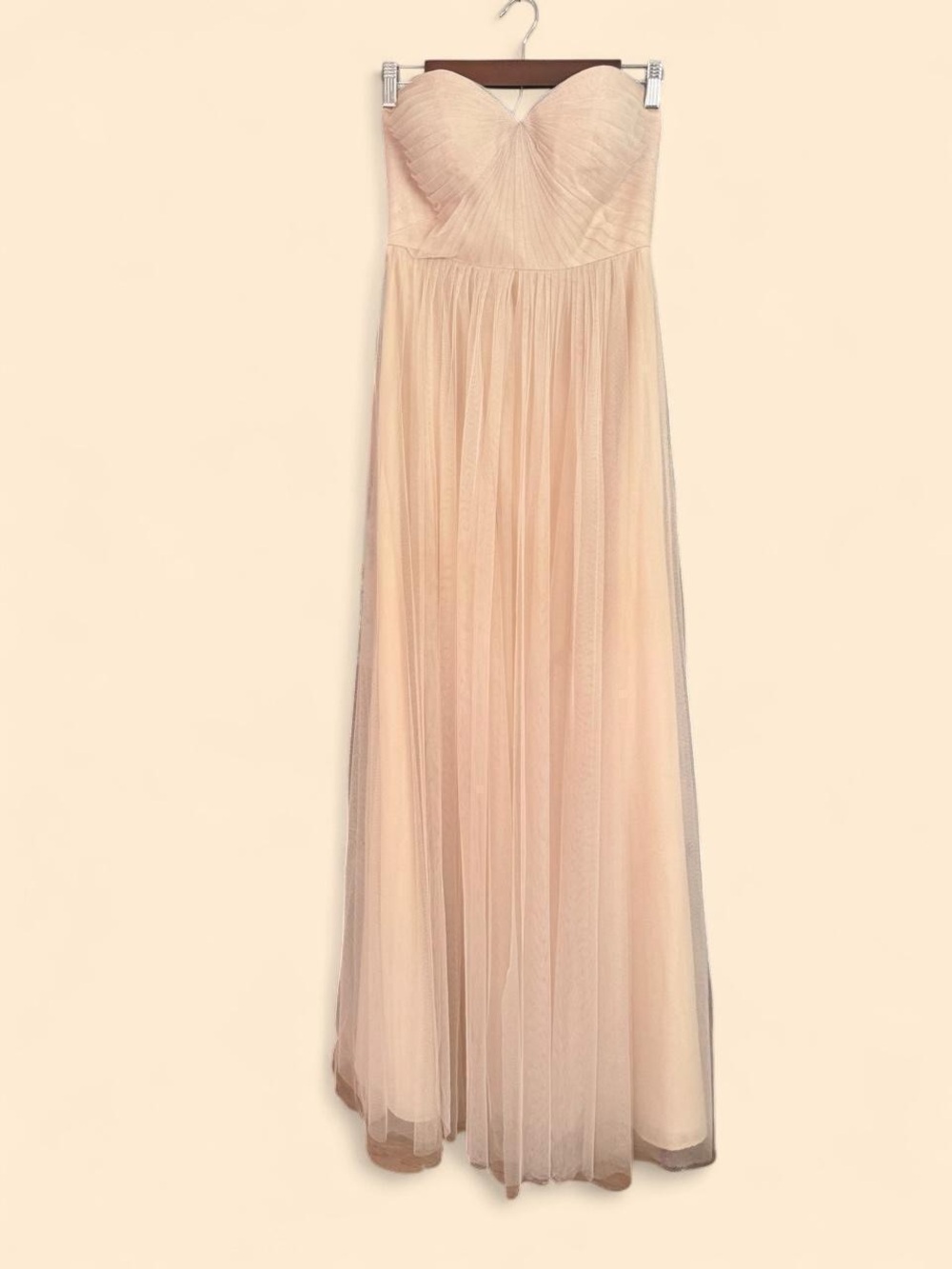 Jenny Yoo convertible formal gown, champagne, size 2 (altered)